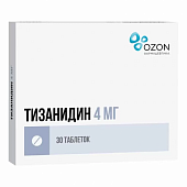 Тизанидин, таблетки 4мг, 30шт, Озон ООО