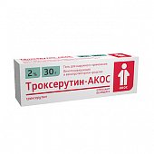 Троксерутин-Акос, гель для наружного применения 2%, 30г, Синтез ОАО