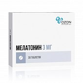 Мелатонин, таблетки, покрытые пленочной оболочкой 3мг, 30 шт, Озон ООО