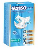 Senso Med (Сенсо Мед) подгузники для взрослых Стандарт Плюс, размер L, 10 шт, БелЭмса ООО